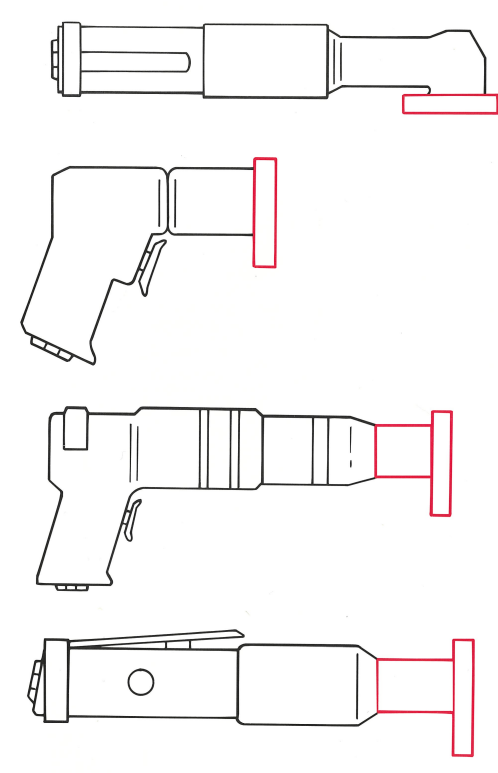 Brimatco wrench blade adaptability to various pneumatic and DC tools including inline, pistol grip, angle nutrunners, and pulse tools
